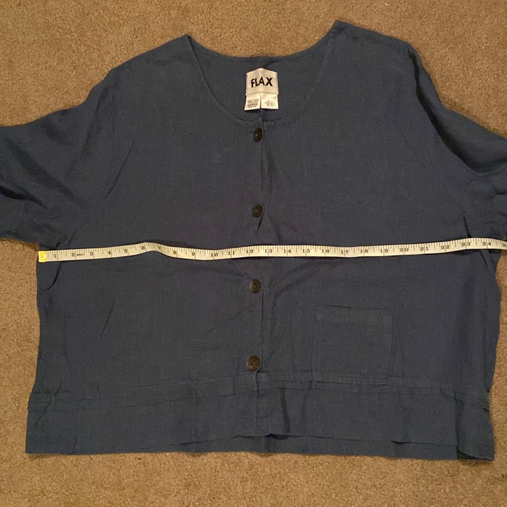 Flax linen cropped jacket - Picture 7 of 10